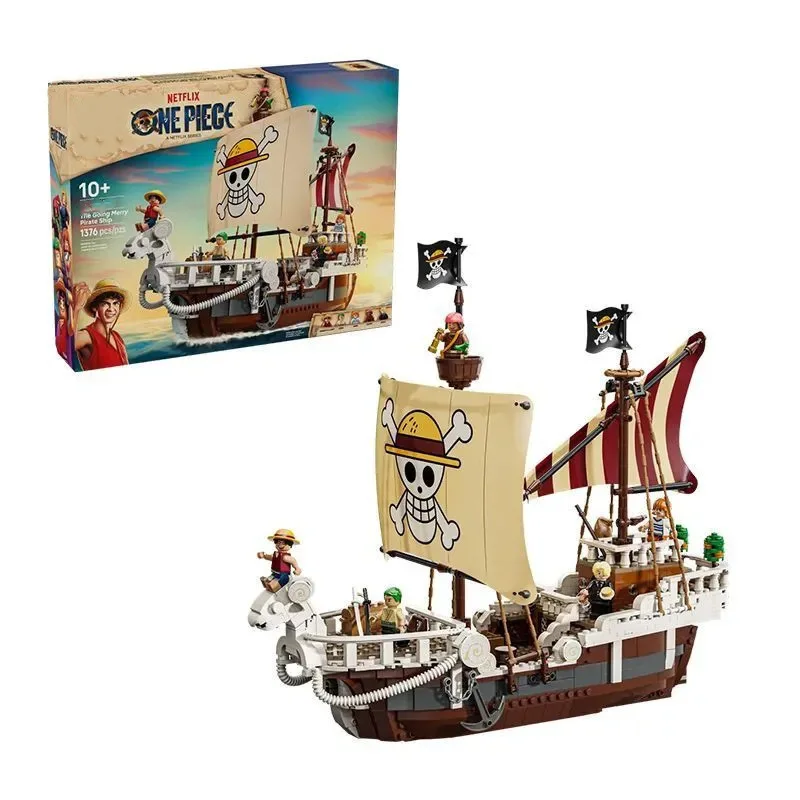 

1376 деталей, совместимые с конструктором One Piece, пиратский корабль Going Merry, коллекционная игрушка-подарок для любителей аниме, детей и взрослых