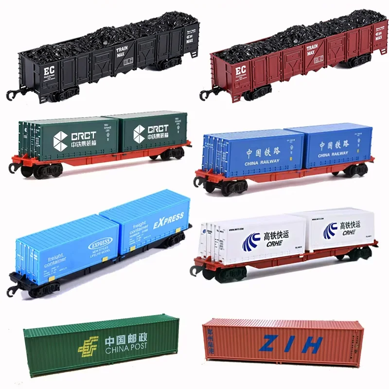 Simulation Miniature Container Truck Model Shipping Box Diorama Kits Diy Sand Table Railway Scene Layout Materials 1Pcs