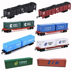 Simulation Miniature Container Truck Model Shipping Box Diorama Kits Diy Sand Table Railway Scene Layout Materials 1Pcs