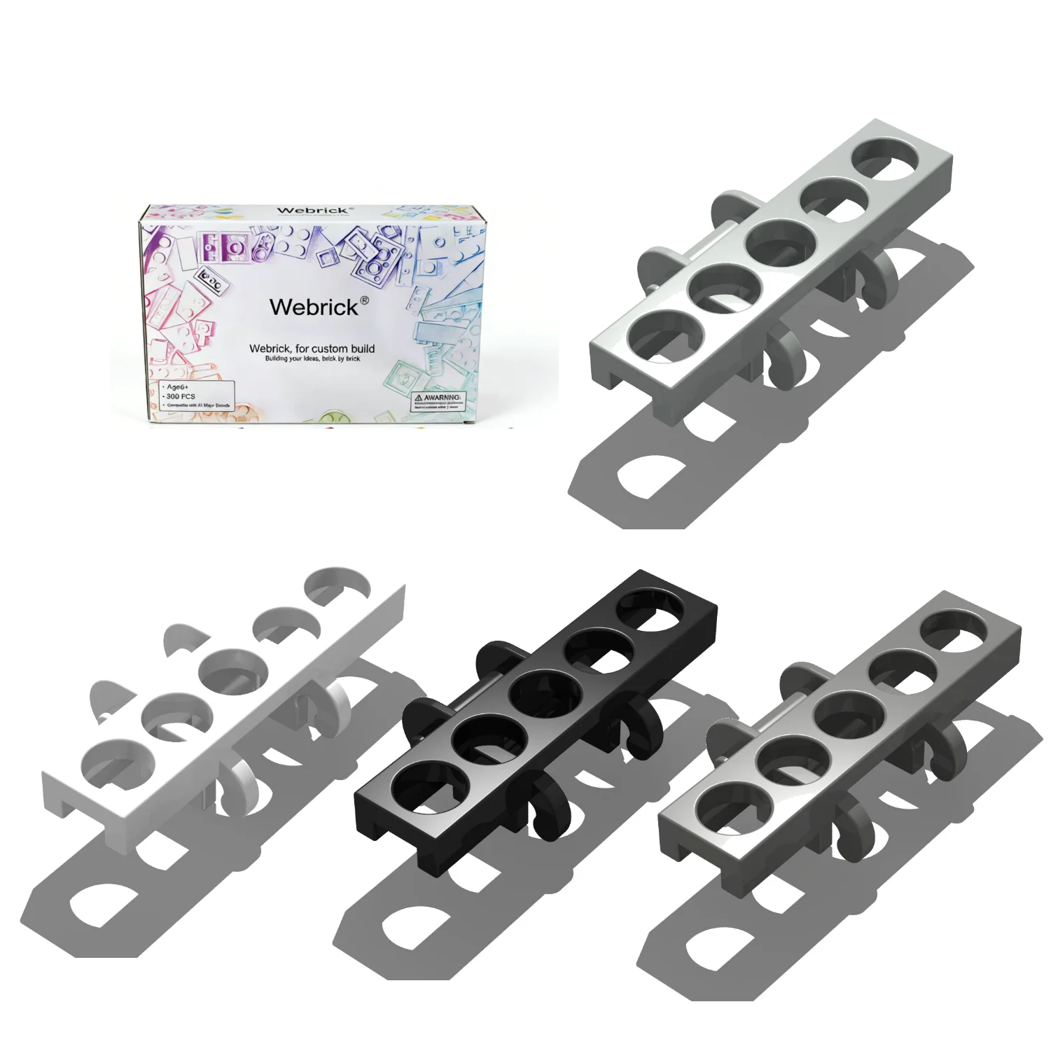 

100PCS 3873 Link Tread 15379 Connector Building Blocks Set with Box，Parts Idea 100% Compatible Toys