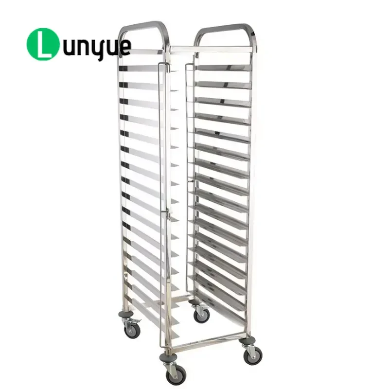 16 Layer Stainless Steel Food Defrost Trolley 1850x620x470mm Bakery Board Pot Grill Rack Commercial Kitchen Storage Cart