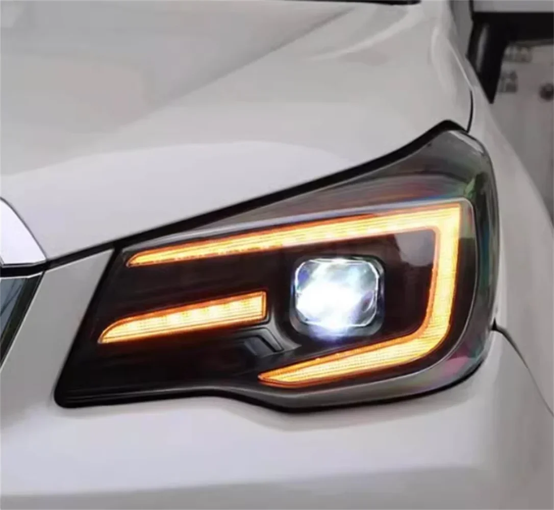 

Автомобильный светодиодный передний фонарь в сборе DRL для 13-18 Subaru Forester дневные ходовые огни 2 шт.