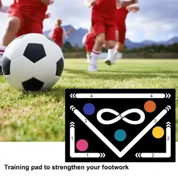 Rubberen voetbaltrainingsmat Antislip opvouwbaar Kinderen Dribble Volwassenen Trainingsapparatuur Mat Voetbaltraining H7k4