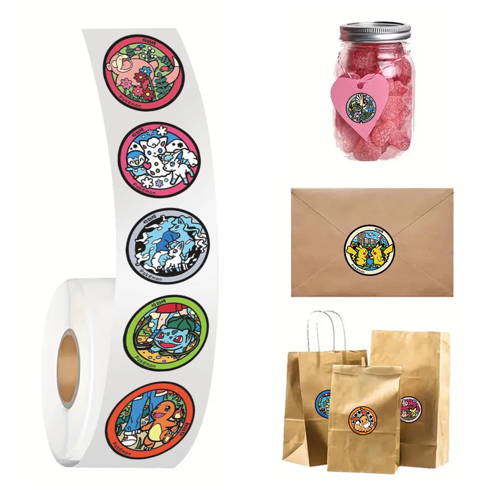 500 Pokémon Roll Stickers. Suitable for Everyday Decoration on Water Bottles, Refrigerators, Etc., A Surprise Gift.