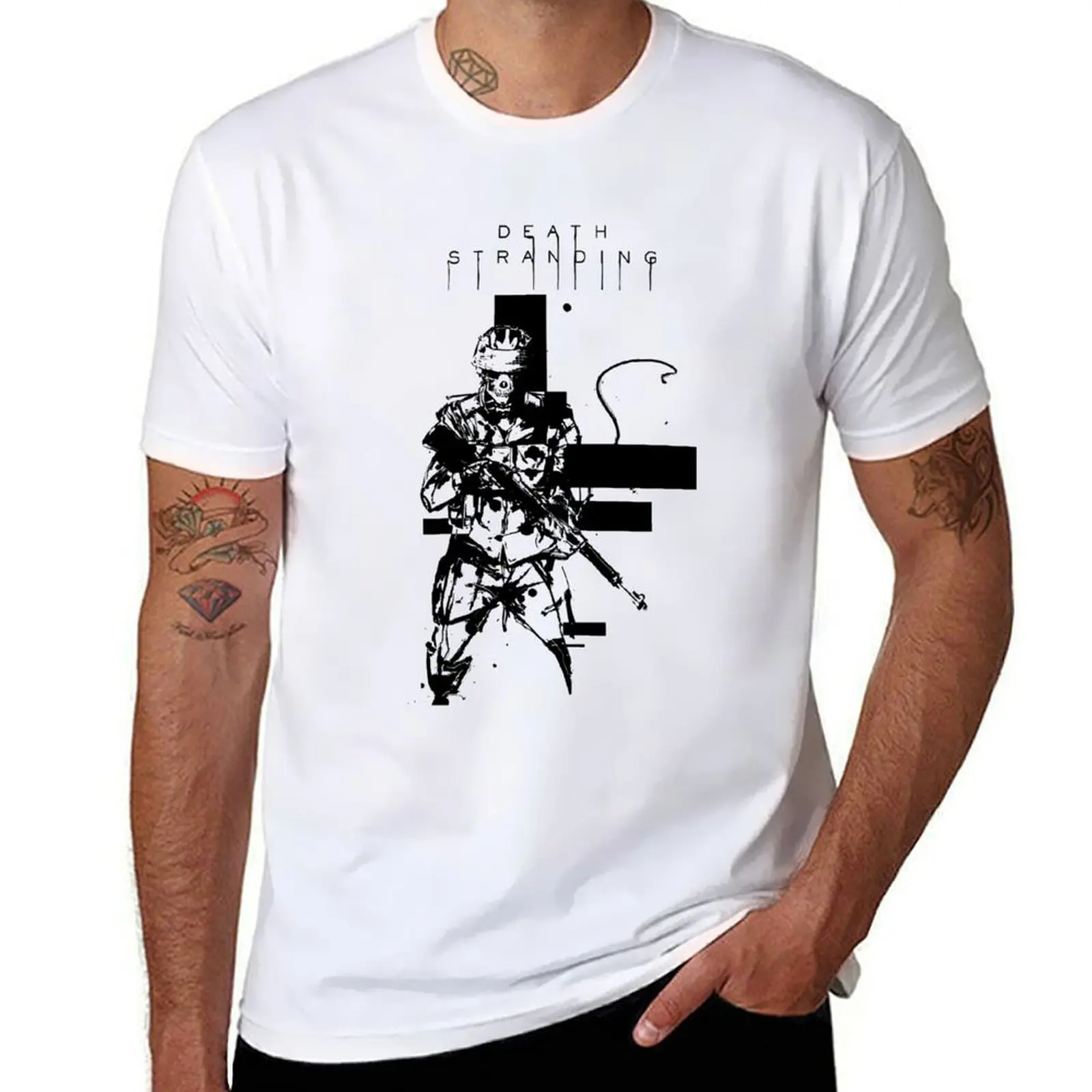 

Cross death art stranding game for fans T-Shirt anime t shirts oversize anime t shirts for man T-Shirt
