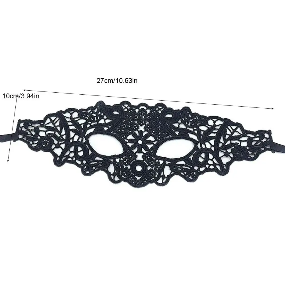 Masque de maquillage en dentelle noire pour Halloween, masque pour les yeux creux, demi-visage sexy, accessoires de Rhcosplay, masques de danse en boîte de nuit, fête, Tim ade