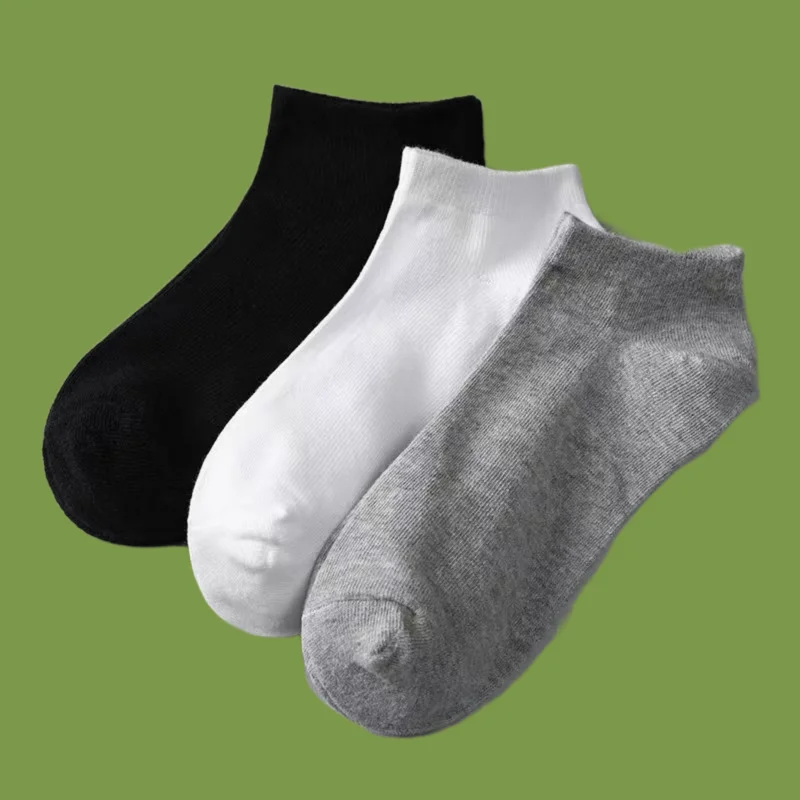 Chaussettes Courtes Unisexes de Haute Qualité, Solides, Décontractées, Coupe Basse, Respirantes, Bateau d'Affaires, 5/10/20 Paires