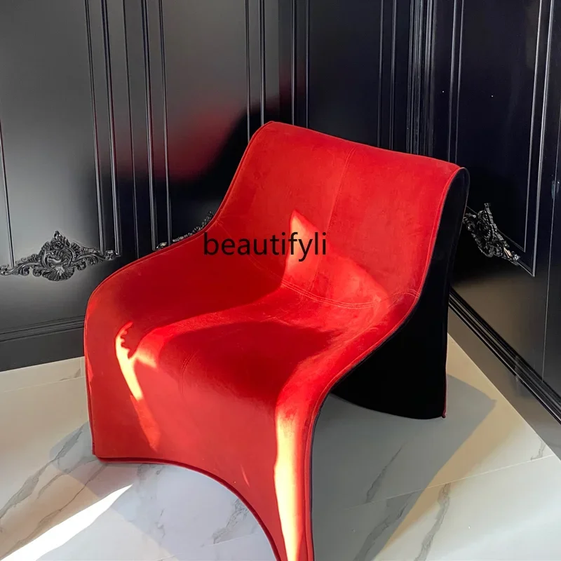 Nordic designer high heels casual sofa chair hotel fiberglass special-shaped lazy lounge chair