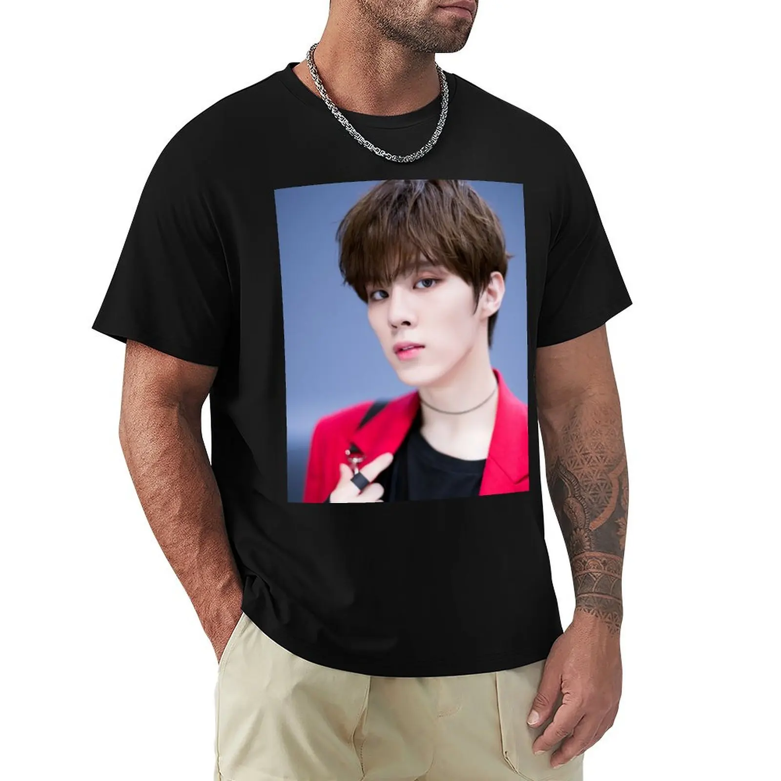 Футболка Kim Wooseok, устойчивая к поту, для тренировок