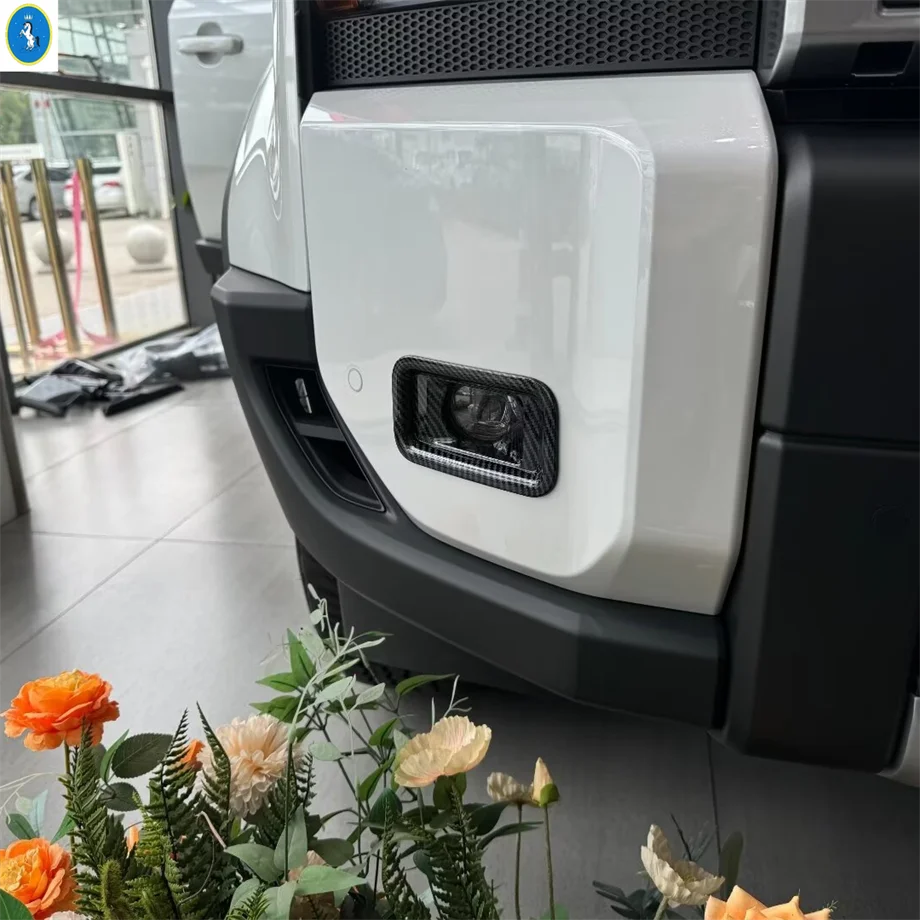 

Carbon / Black Car Front Fog Light Lamp Cover Car Foglamp For Toyota Land Cruiser 250 Prado LC250 2024 2025 ABS Accessories