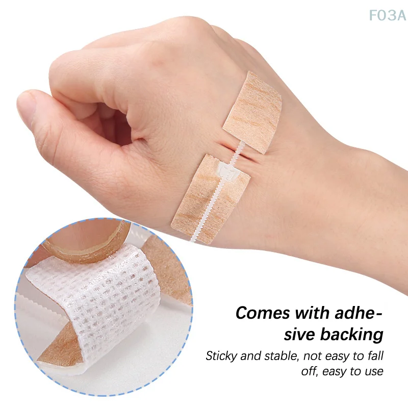 Emergency Waterproof Wound Closure Strips Lock And Pull Adhesive Bandages For First Aid Zipper Laceration Repair For Wound Care