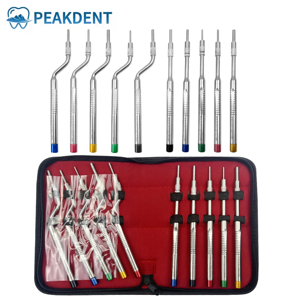 

Набор из 5 стоматологических инструментов: элеваторы для верхних носовых пазух, остеотомы для дентальных имплантатов, вогнутые острогубцы, инструменты для синус-лифтинга, экструдеры для кости