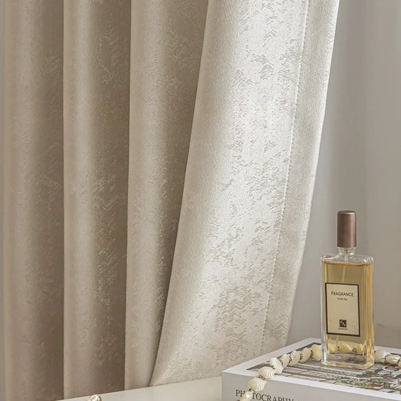 

Modern Simple High Precision Jacquard Light Luxury Curtain Blackout Curtains For Living Dining Room Bedroom Custom