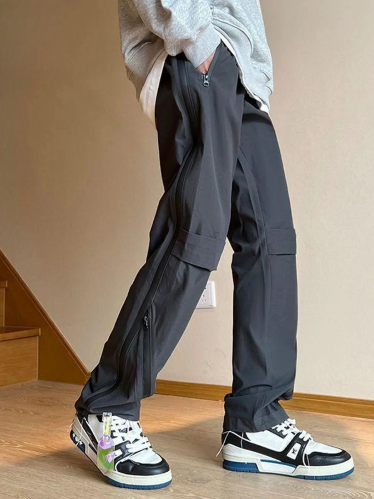 

Большой размер 300, мужские брюки для спецодежды, осенние модные водонепроницаемые походные длинные брюки, повседневные прямые брюки