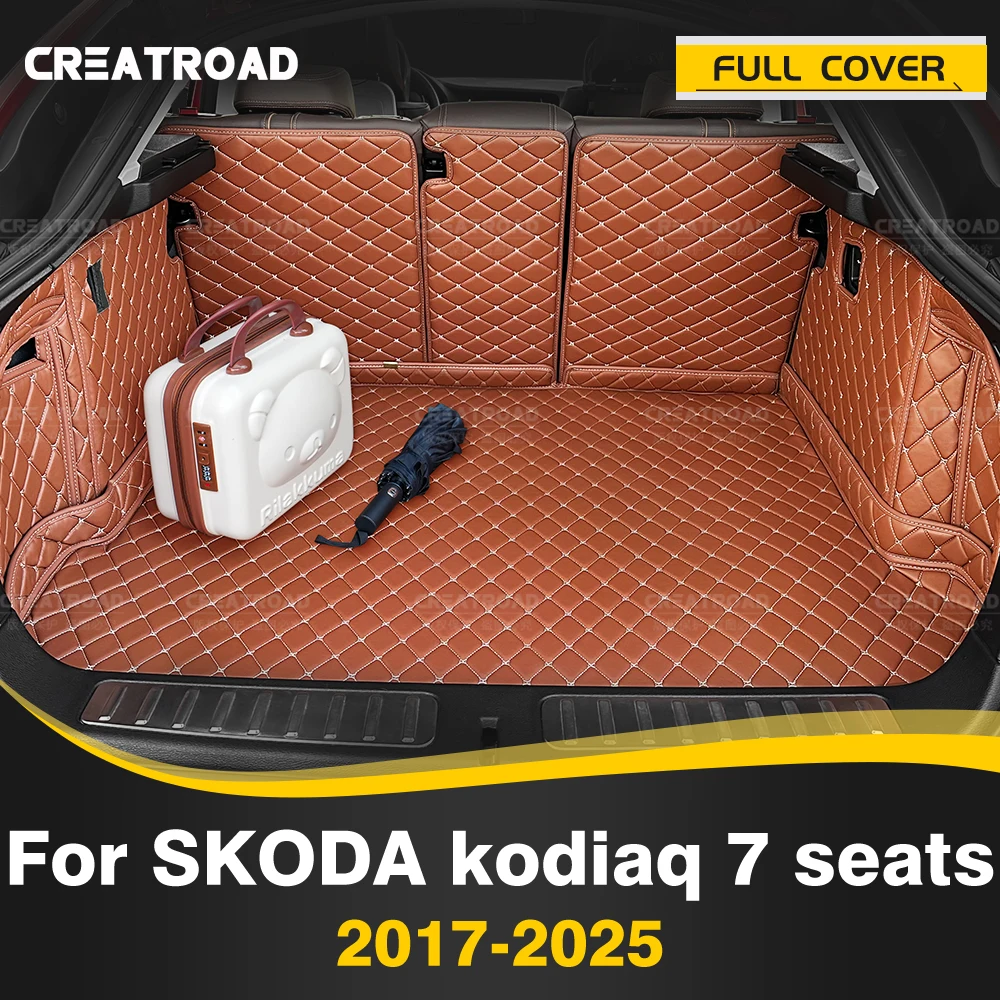 

CREATROAD For SKODA kodiaq 7 seats 2017-2025 Auto Full Coverage Trunk Mat Car Protective Pad Cargo Liner Interior Accessories ﻿