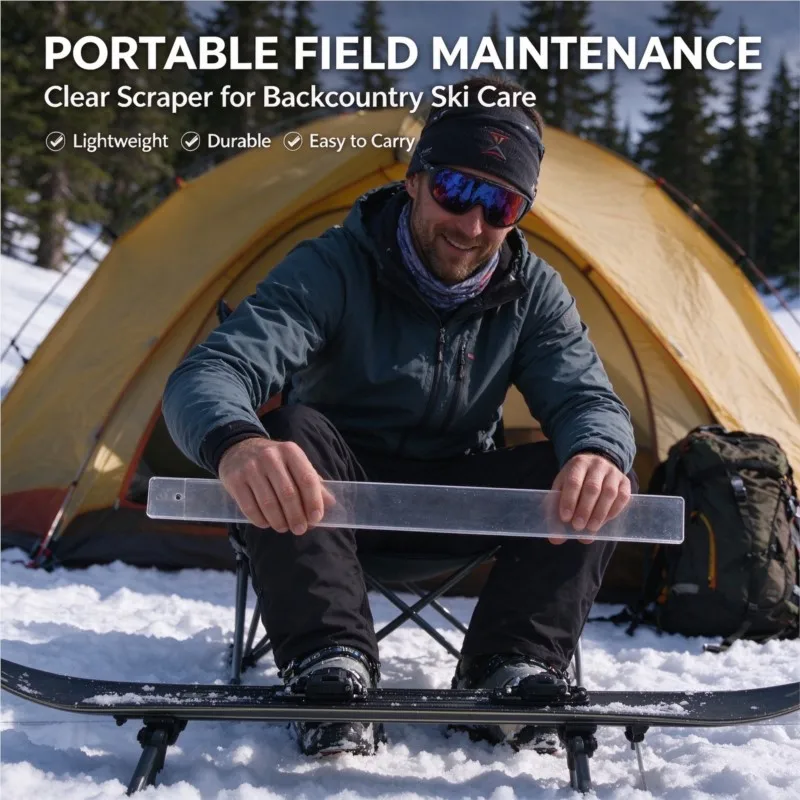 Snowboard Wax Cleaning Scraper, Long and Short Styles, Smooth Burr-free Edge, Snow Gear Maintenance Tool