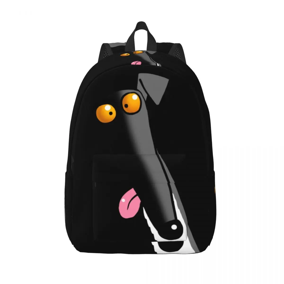 

Холщовые рюкзаки с забавным мультяшным борзой на заказ, школьная сумка для школьников, подходит для 15-дюймового ноутбука, сумки для собак Whippet Sighthound