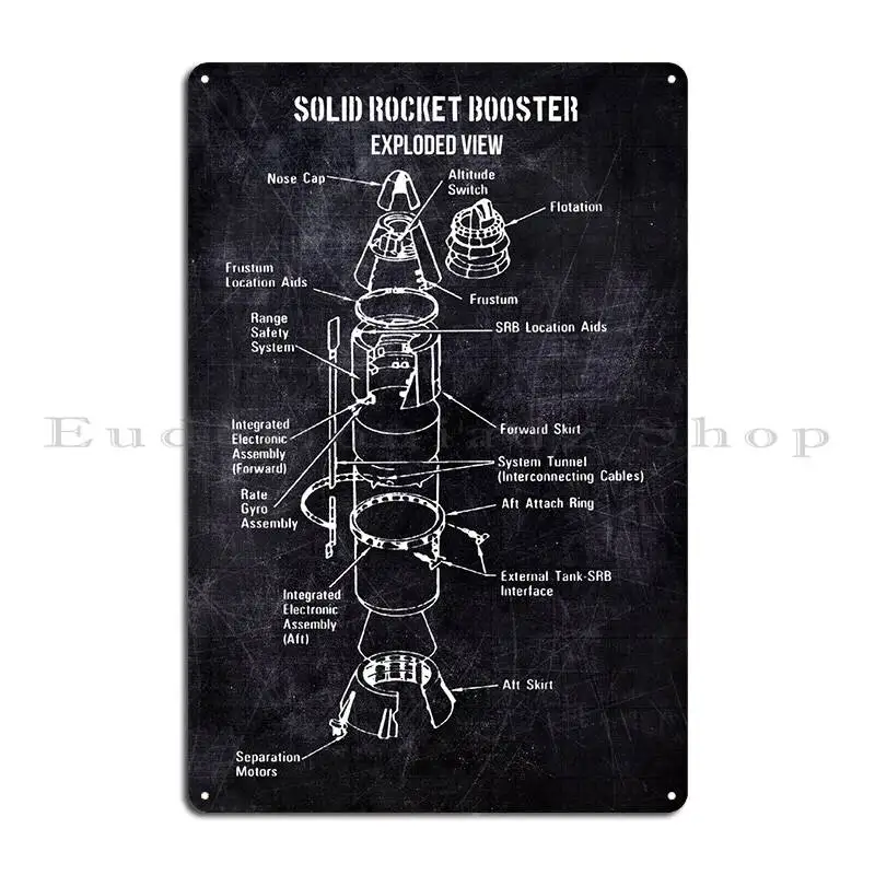 Solid Rocket Booster Metal Plaque Poster Wall Pub Custom Bar Party Cinema Tin Sign Poster