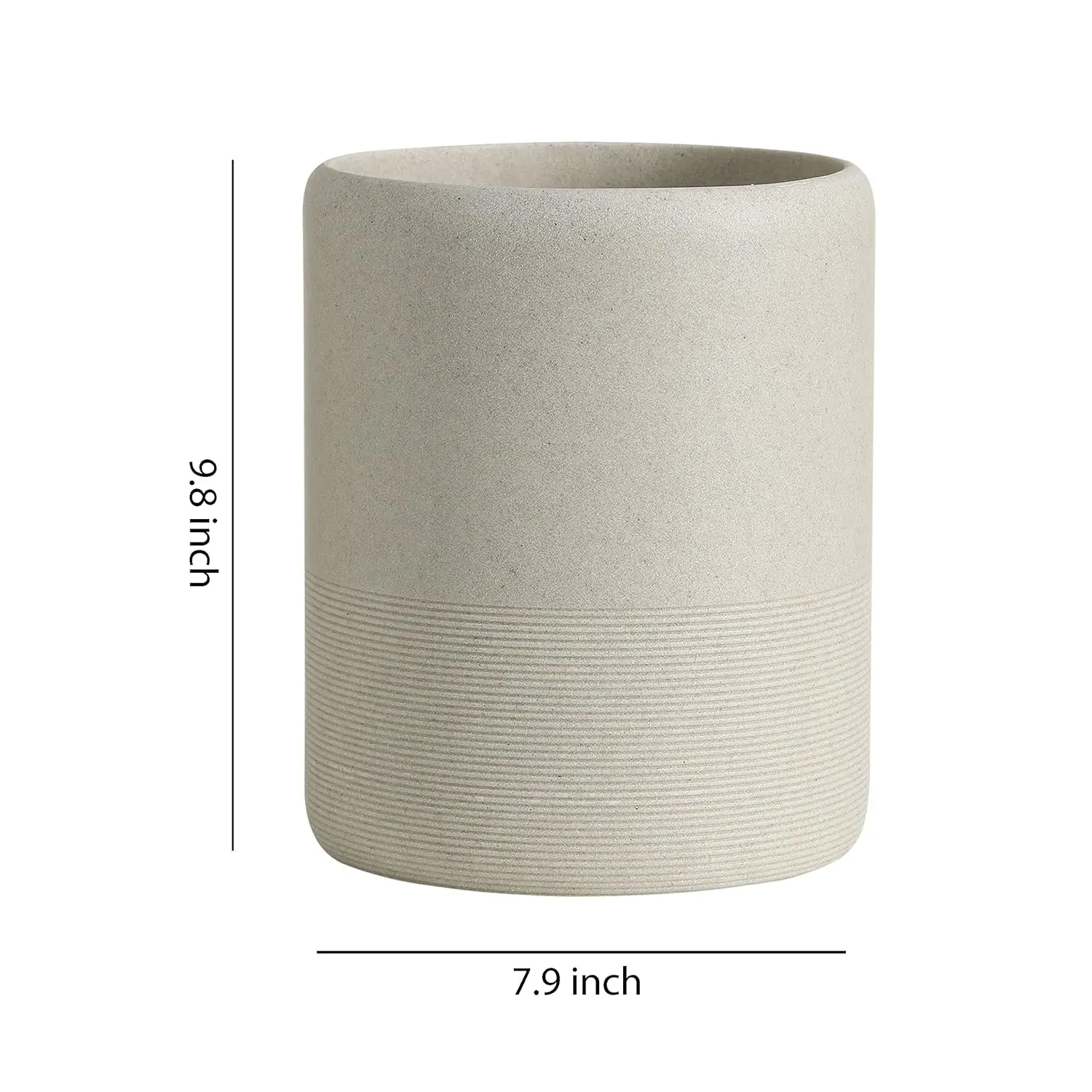 Hight Quality Polyresin Wastebasket, Garbage Receptacle Bin for Bathrooms, Powder Rooms, Kitchens,  Offices