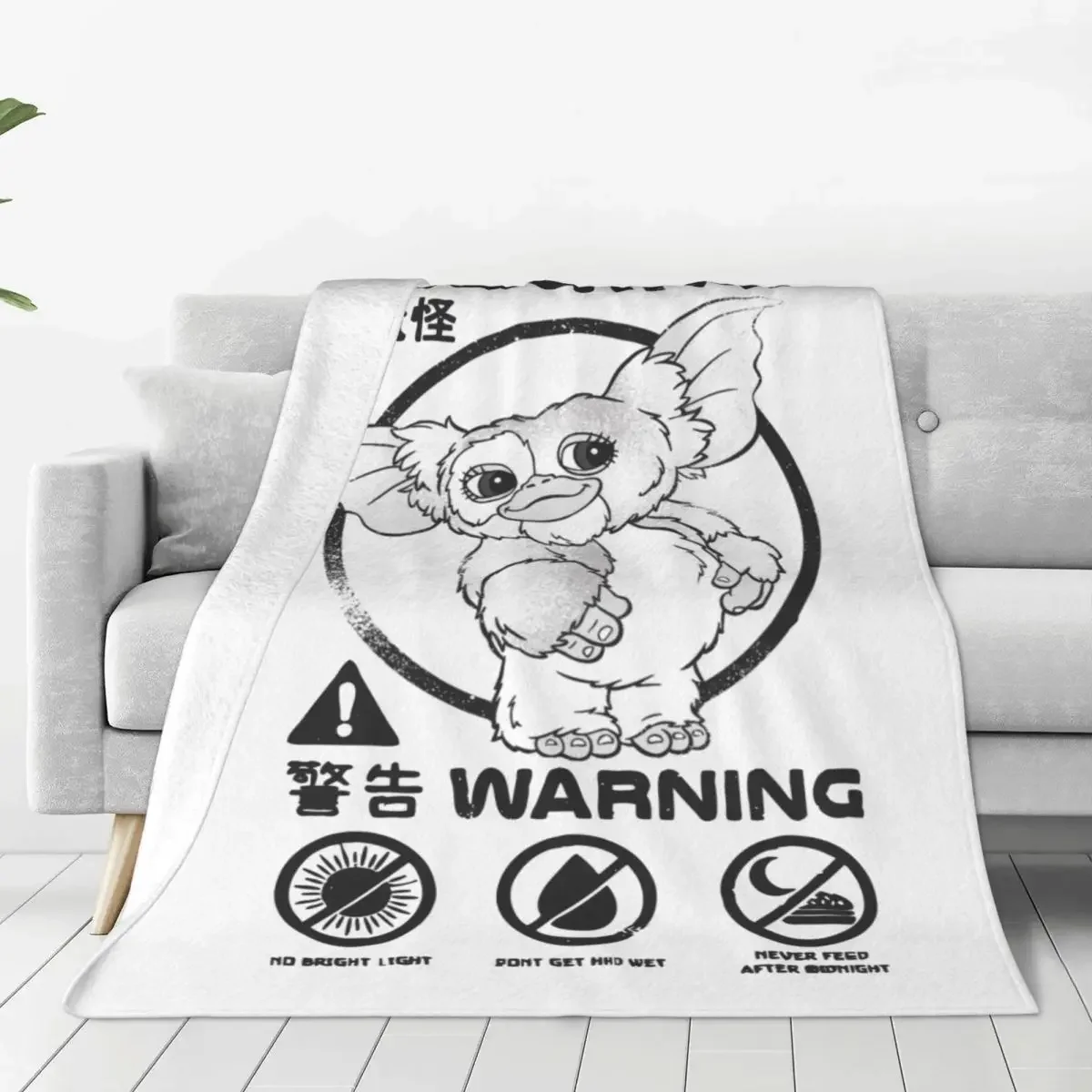 Gremlins Mogwai Rules Blanket Gizmo 80s Movie Mogwai Monster Sci Fi Flannel Novelty Warm Throw Blankets for Bed Sofa Summer