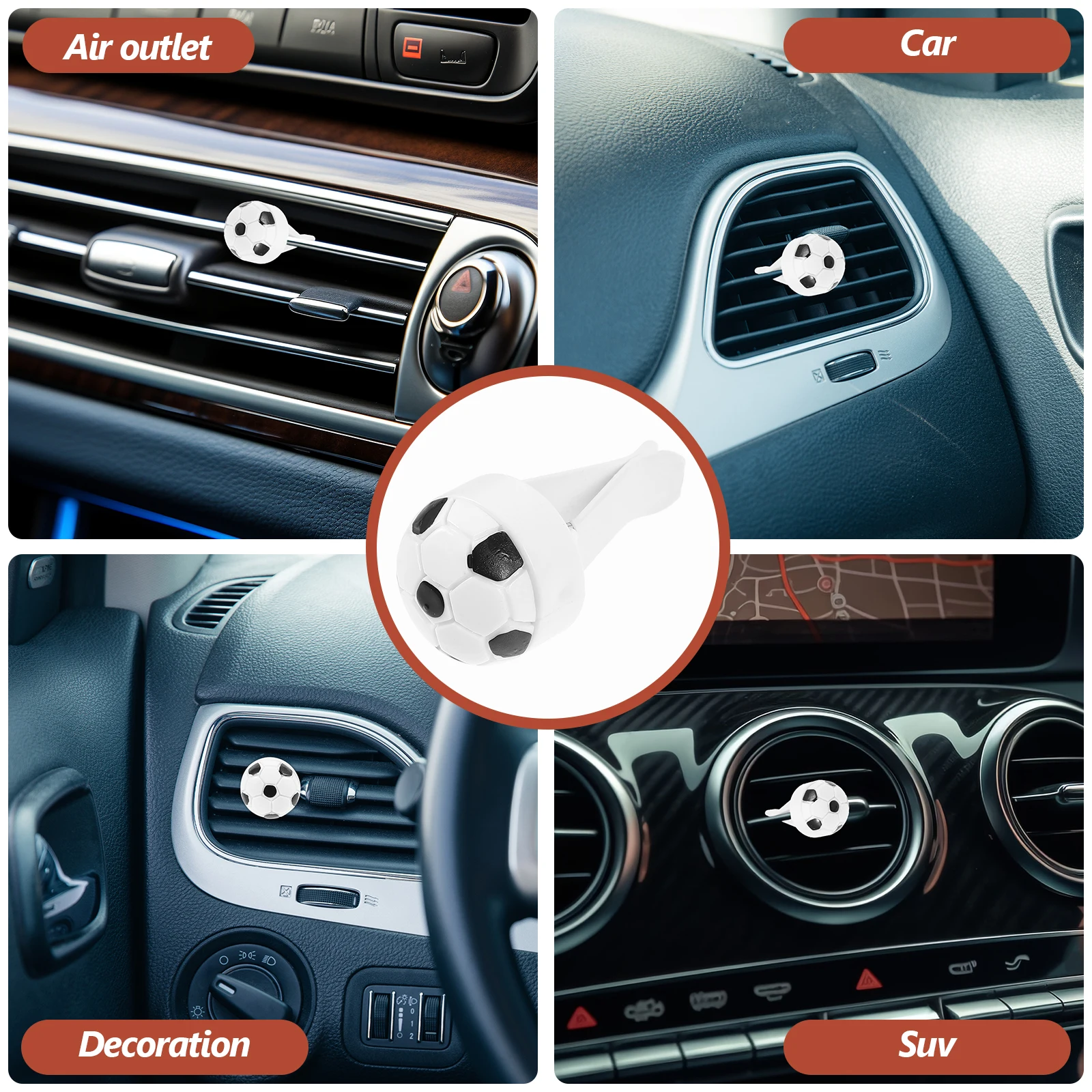 

Football Air Freshener Vent Cute Air Freshener Clips Blue Plastic Fragrance Holder Cute Accessories Auto Decor