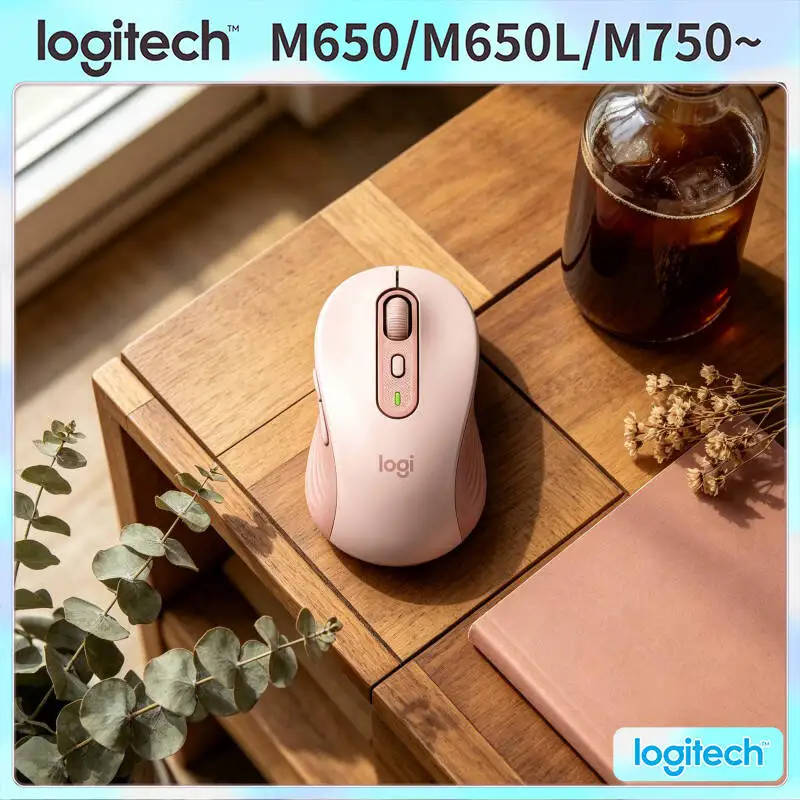 Logitech M650/M650L Wireless Ergonomic Mouse - Dual Connectivity, 90% Quieter Clicks, Rubber Grips, 24-Month Battery