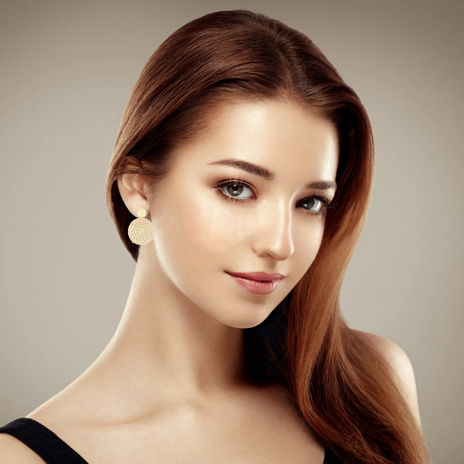 

6pcs Rattan Woven Earring Charms Diy Jewelry Pendant Handmade Accessories Decorative Round Ornaments Bohemian Style Pendants