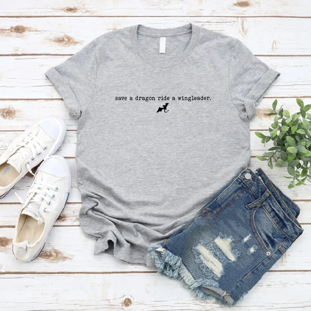 Save A Dragon Ride A Wingleader T-shirt Fourth Wing Shirt Men Women T-shirts Short Sleeve Iron Flame Tees Xaden Riorson T Shirts - Image 6