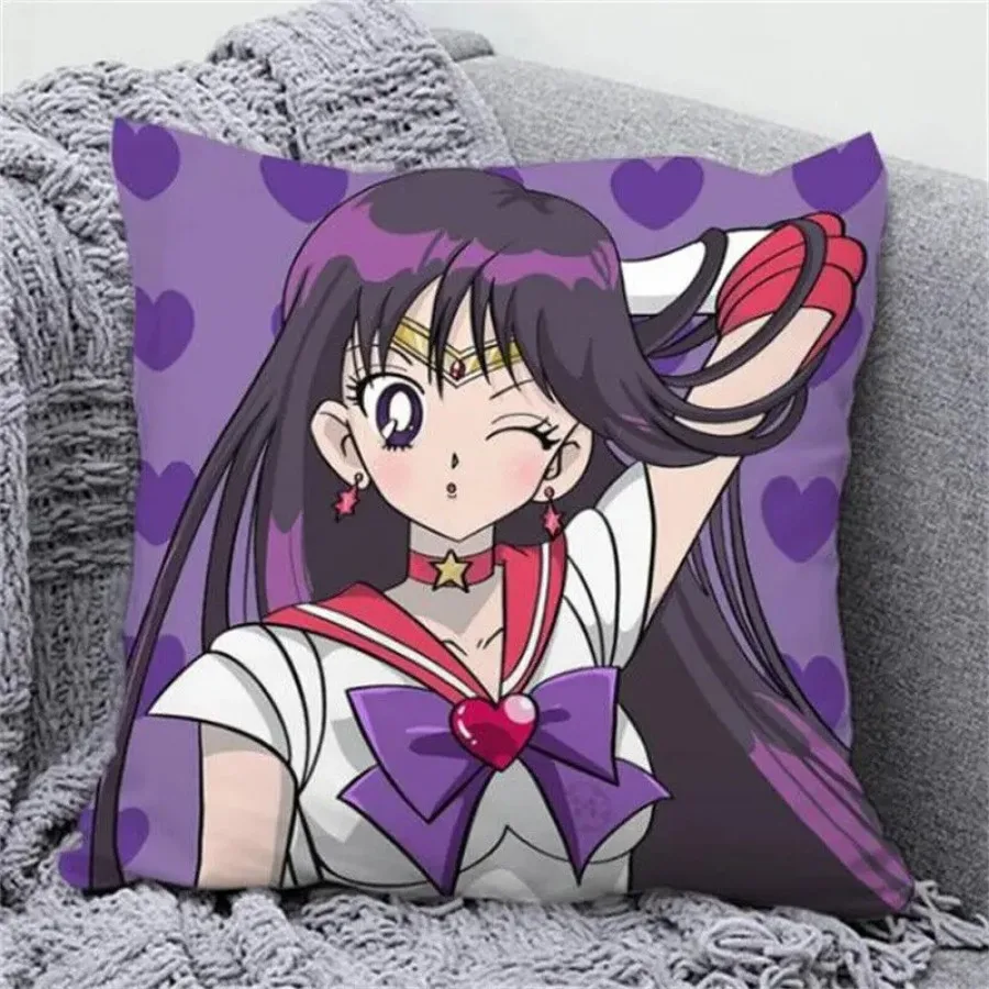 Anime Cartoon Sailor Moon Print Cushion Cover Sofa Home Decor Pillowcase