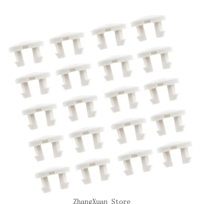 Kunststoff-Unterschienenknopf, weißer Klebeband-Verriegelungsstopfen für horizontale Jalousien, Bodenschienen, Reparaturteile – Detail 3