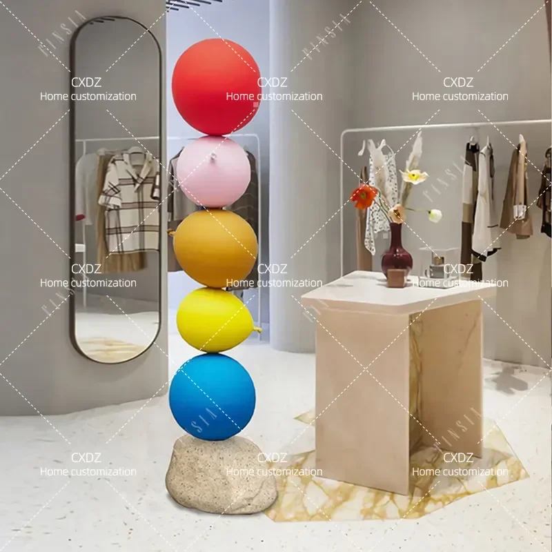 Colorful Balloon Floor Ornament Creative Artwork for Living Room Model Room and Commercial Space Decoration