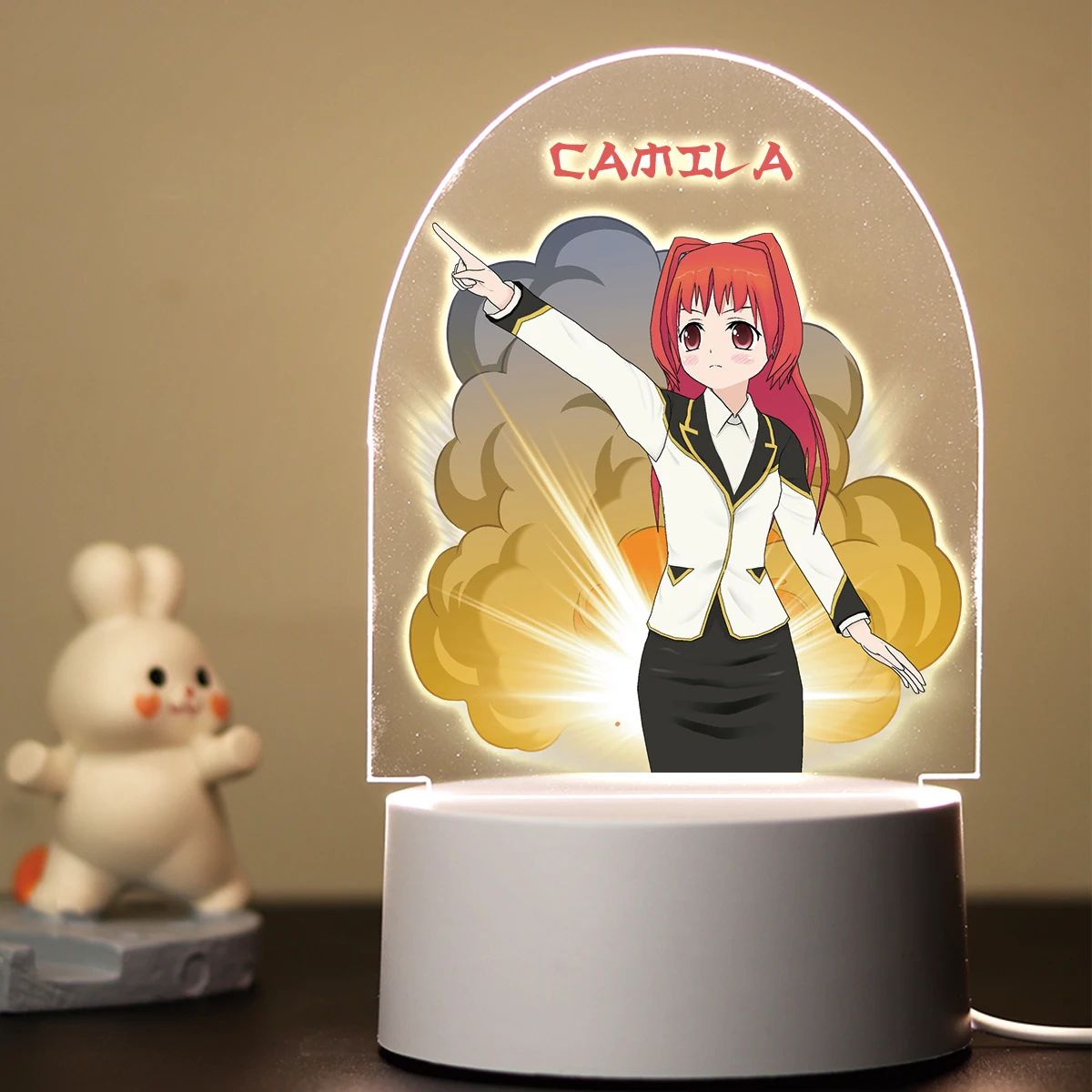 Hot Personalized Japan Anime Girl Boy Custom Name Night Light Home Table Lamp For Kids Children Birhtday Gift Bedroom Decoration