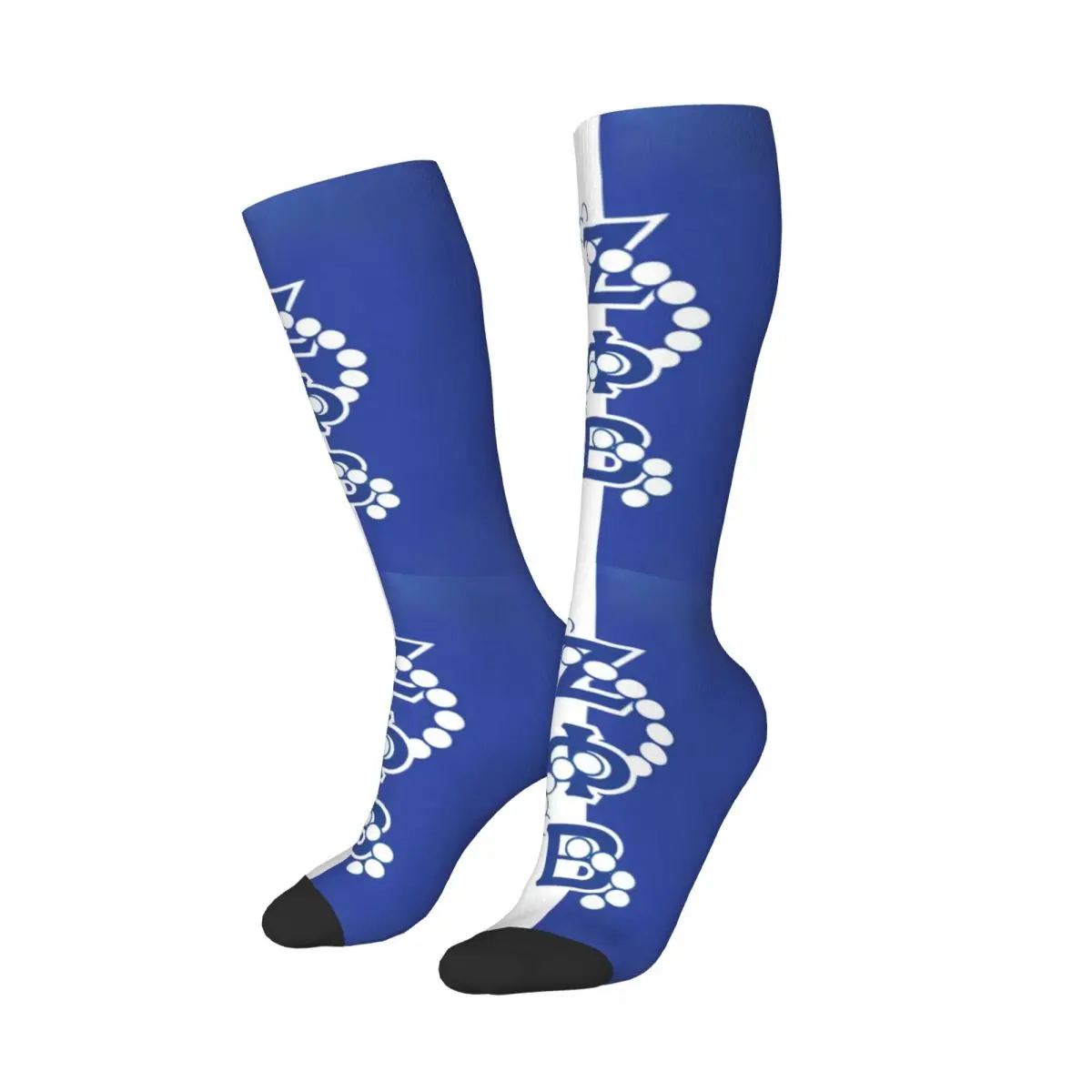 Fun Print Zeta Phi Beta Logo Socks for Women Girl Stretchy Sports Knee High ZOB Sorority Stockings