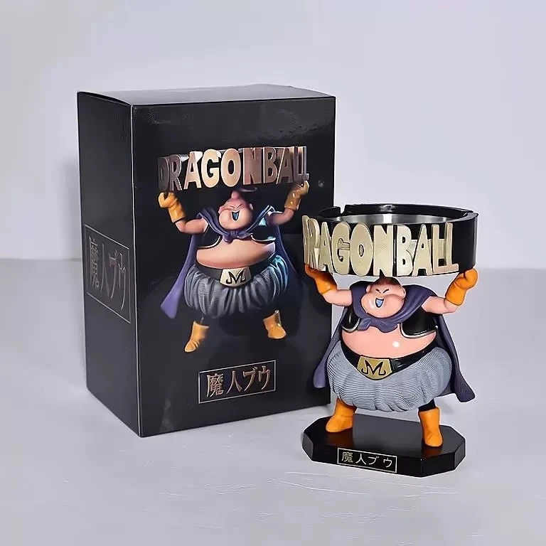 

Buu Figurine Ashtray Trendy Car Decoration Birthday Gift For Boys Computer Case Ornament Anime Lamp Figure