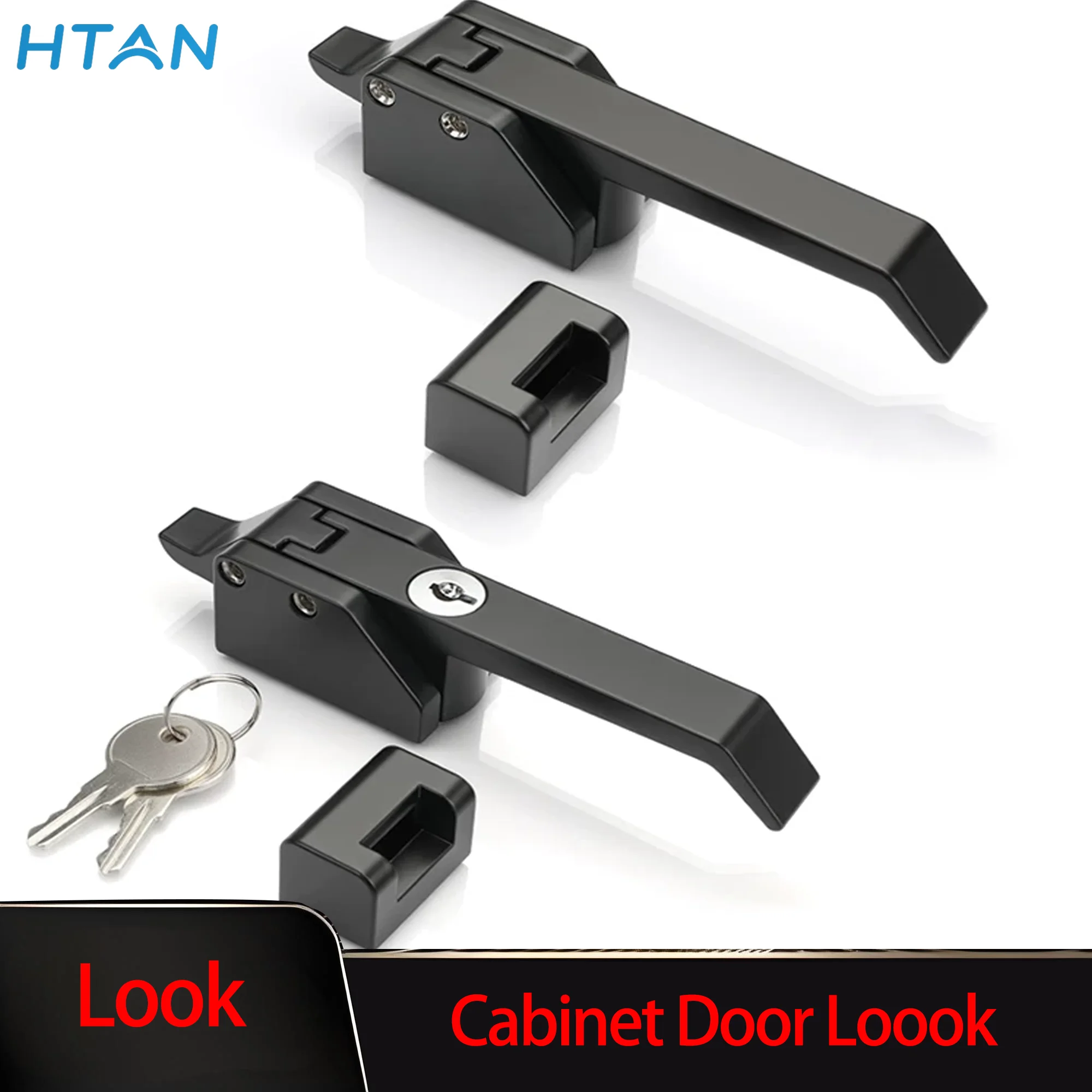 

Black Zinc Alloy Heavy-Duty Door Handle Lock for Speaker Testing Isolation Sealing Buckle Industrial Automation Equipment