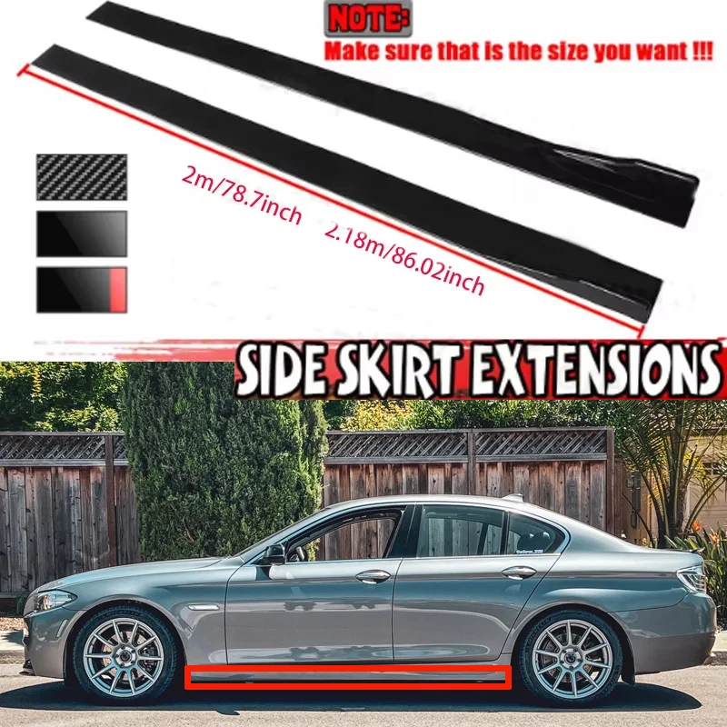 

FOR F10 F11 F22 F23 F44 F45 F46 520i 528i 535i 2M Car Side Skirt Extension Plate Lip Separator Bumper 2.18M Racing Side Spoiler
