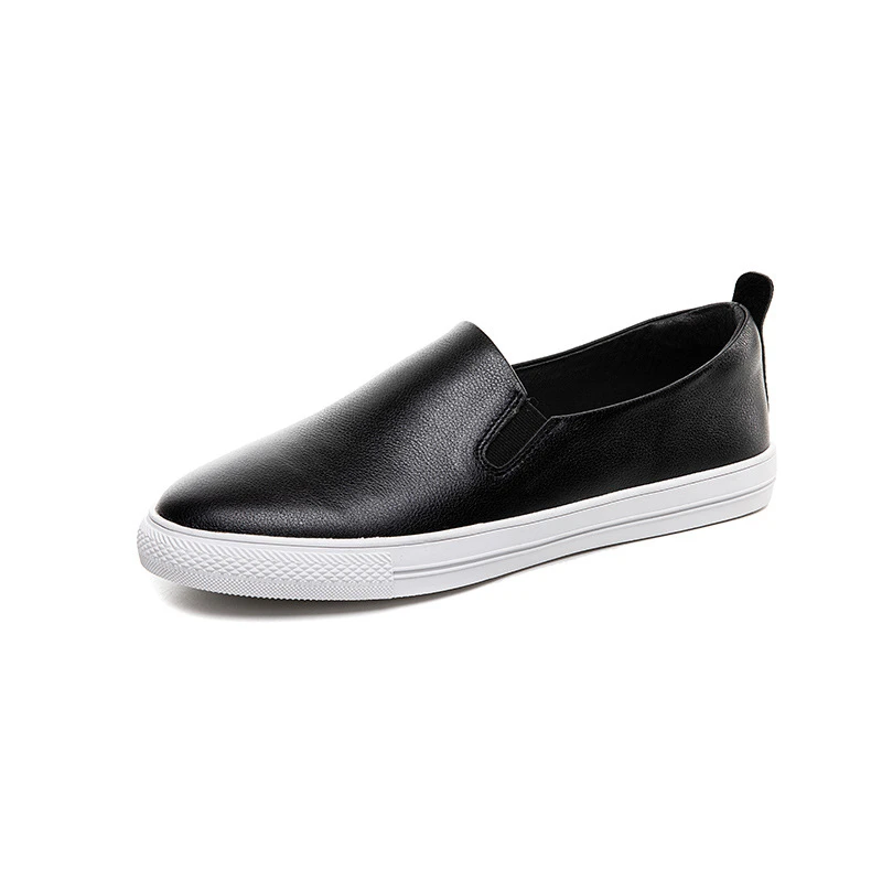 

erforated Hollow Genuine Leather Slip On Loafers For Women 2026 Summer New All Over Cutout Pattern Round Toe Flat Non Slip Rubbe