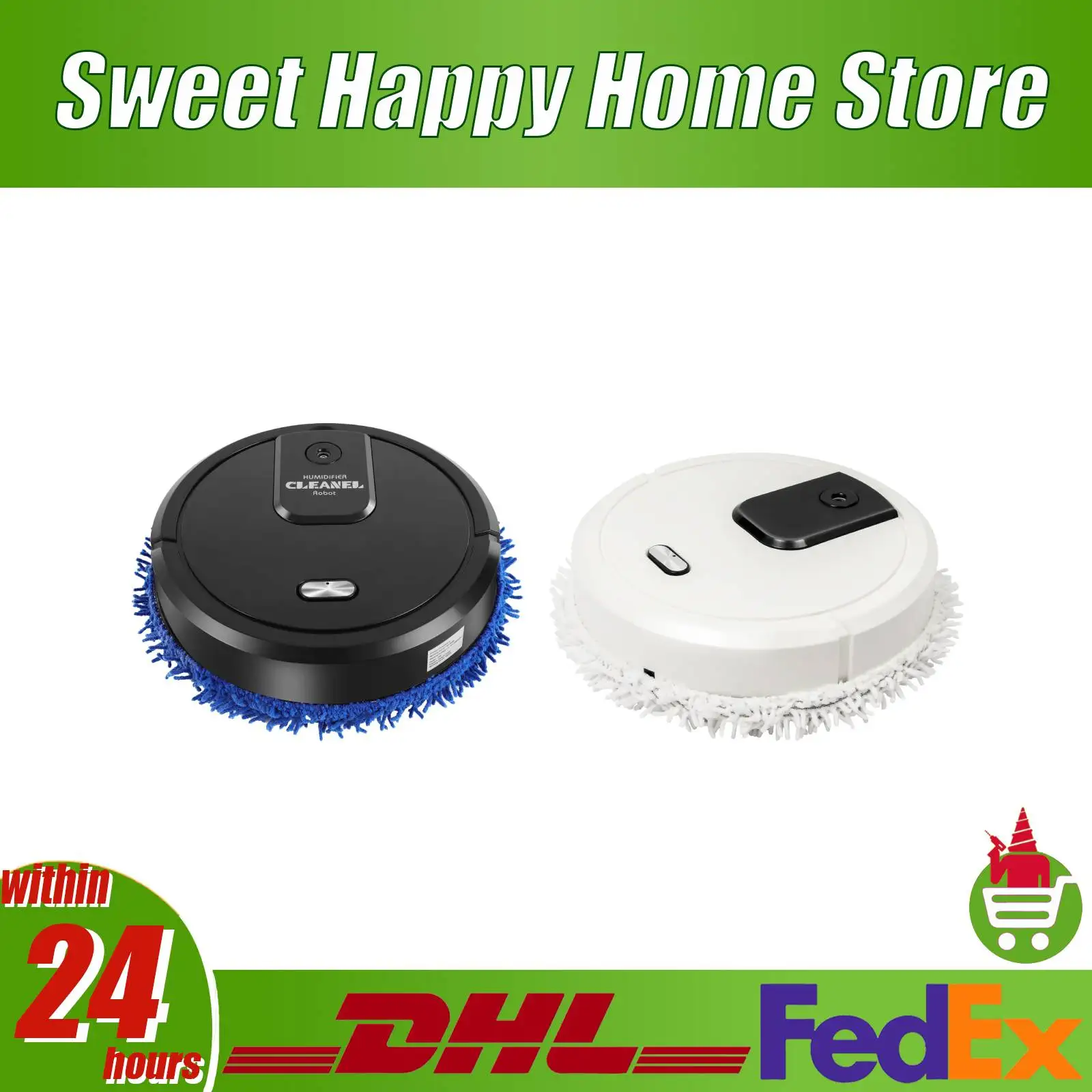 

Машина для мытья полов Автоматическая подметальная машина с влажными и сухими салфетками 360° ° Чистка 60 ㎡ Покрытие для спальни, гостиной, кухни