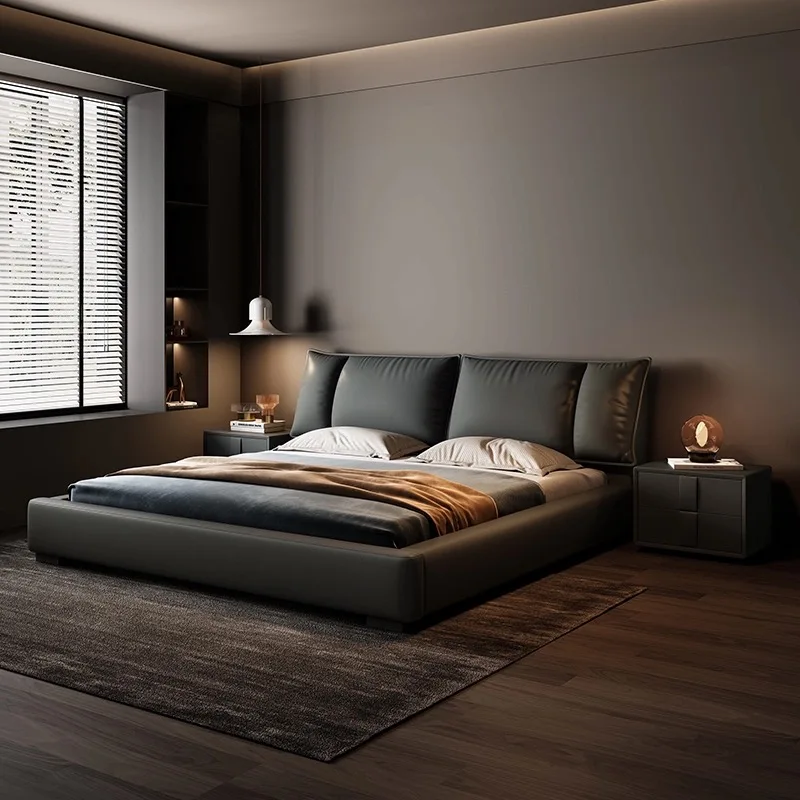 Modern Luxury Wooden Bedroom Furniture Soft Up-holstered Beds king Size Double Bed Frame Queen Lift up Storage Soft Set Design