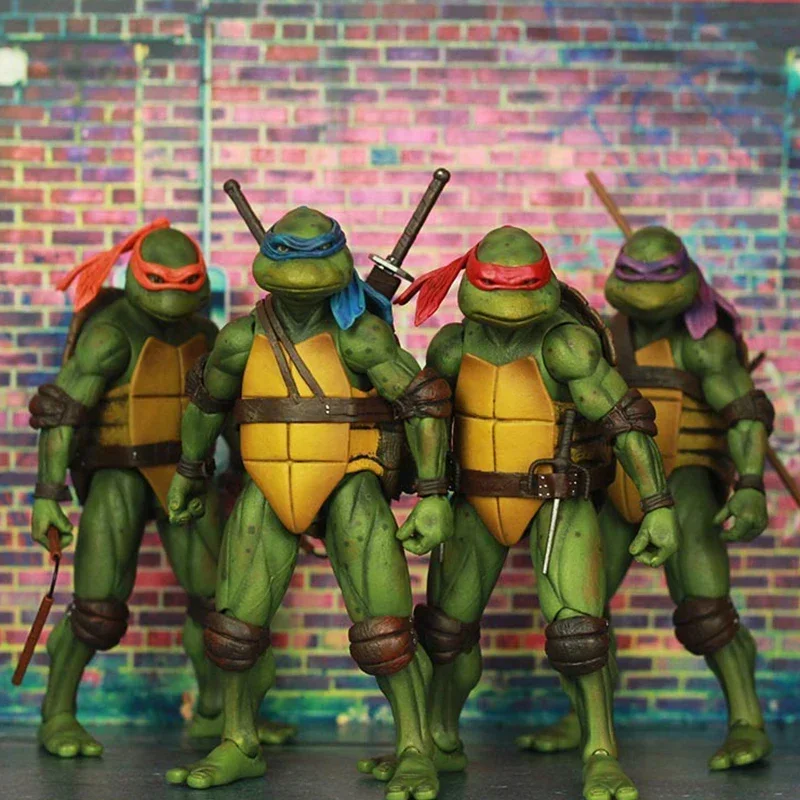 

18cm Movie Limited Edition Neca Ninja Turtles Action Figures Movable Doll Model Ornaments Boys Collectible Toys Doll Gifts