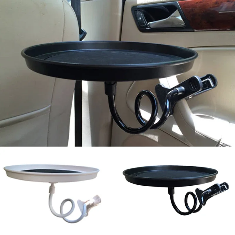 

Car Food Tray with Clamp Bracket Folding Dining Table Drink Holder Car Pallet Back Seat Water Car Cup Holder Car Swivel Tray