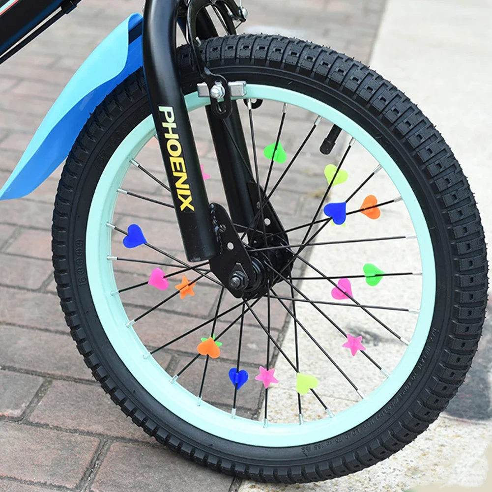 Bicycle Wheel Spoke Beads Multiple Color and Shape Children Bike Spoke Bead Cycling Plastic Spoke Wheel Decoration Clips