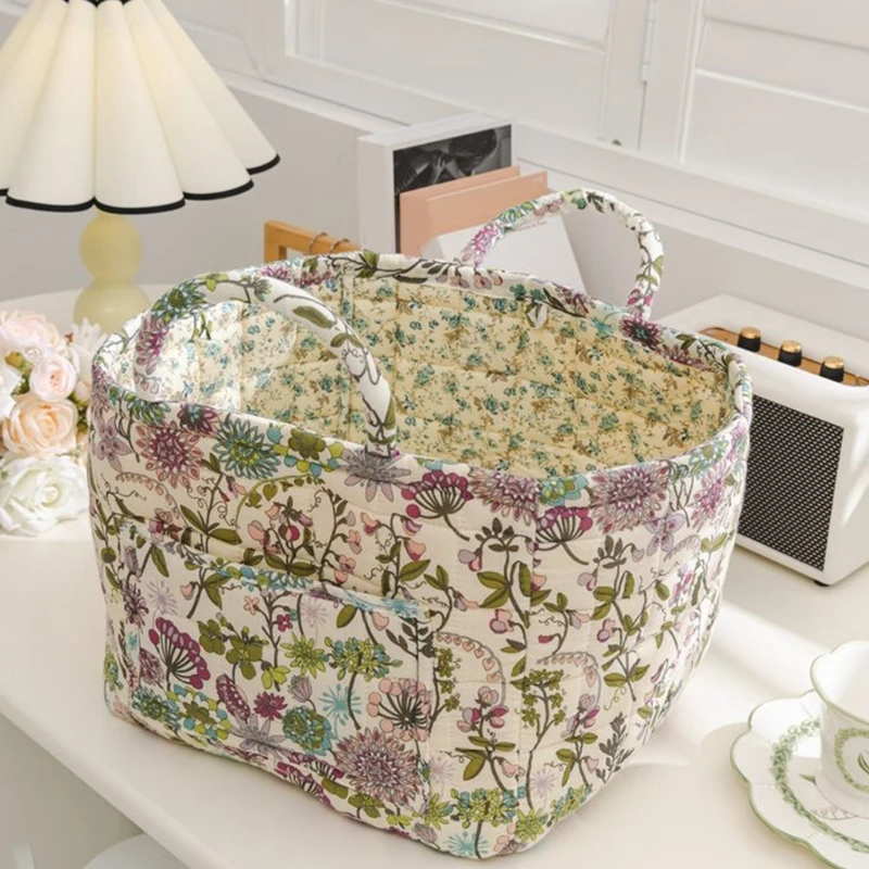 Practical Polyester Basket with Comfortable Feel for Home Organization Dropship