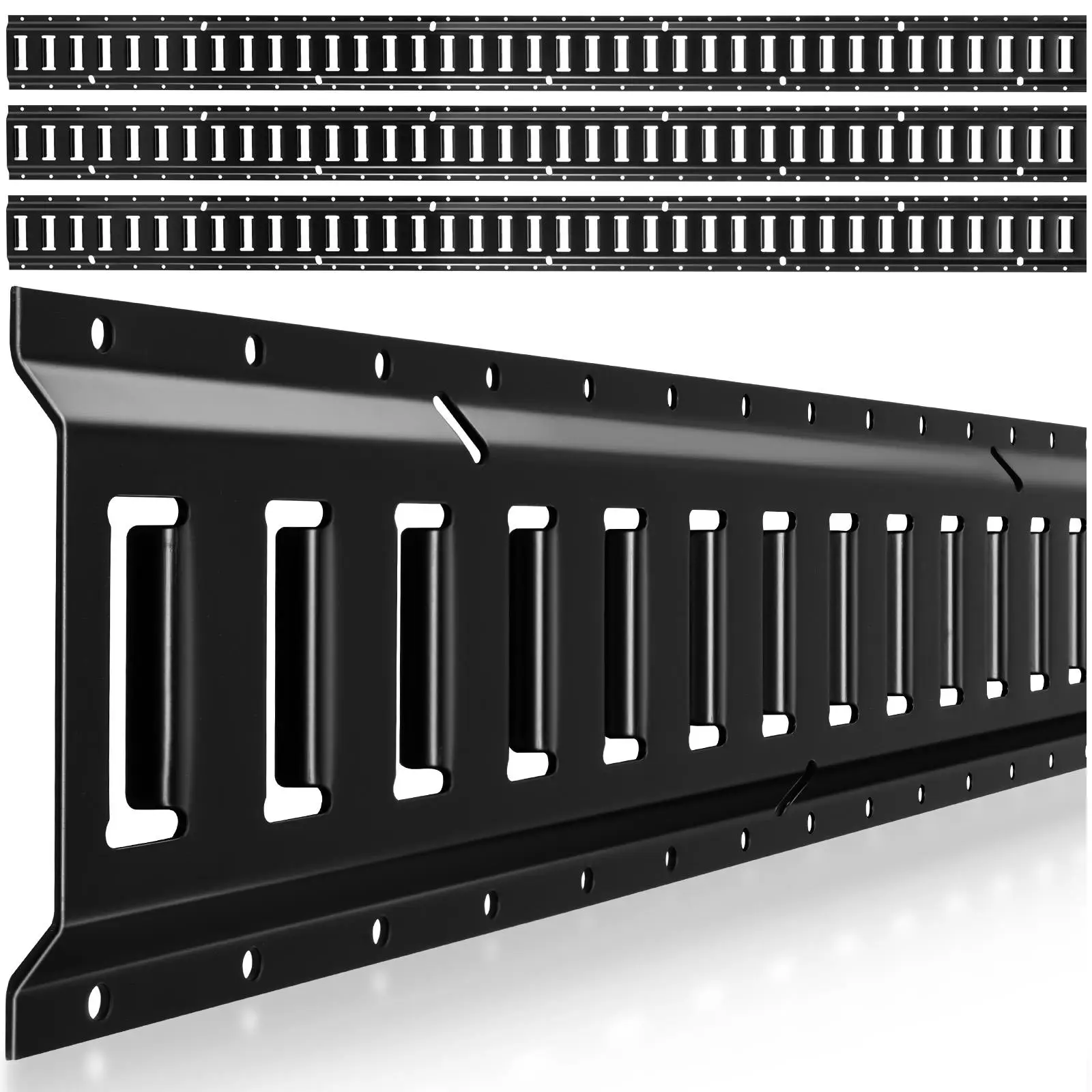 E-Track Tie-Down Rails, 4 Pack, 7.7 ft E Track Rails Secures Cargo & Heavy Loads Up to 2,000 lbs, Trailer Tie-Down System Suitable for garages ,, Motorcycle Tie Downs, Mountings