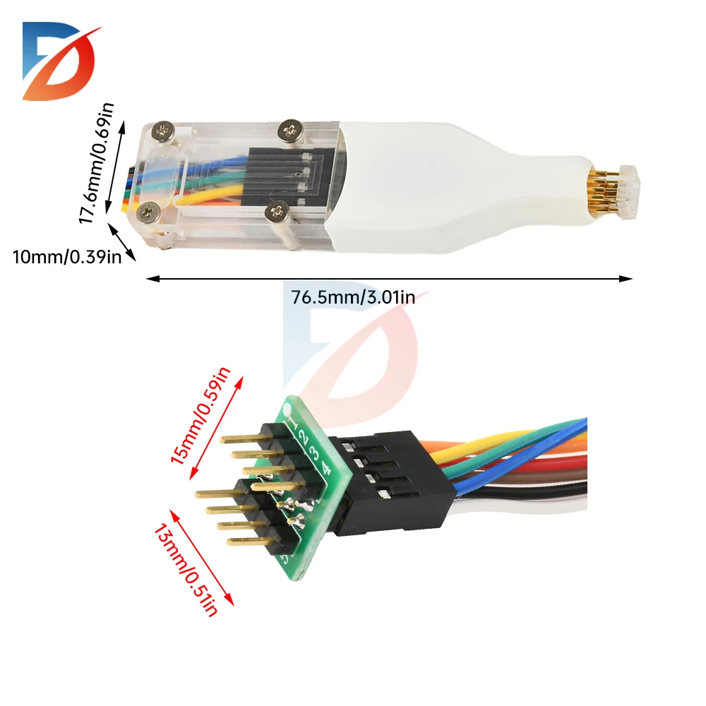 Agulha de queima sop8/wson8/qdfn8, chip de mola, leitura, escrita, sonda de teste adequada para teste de gravação de programa de gravação