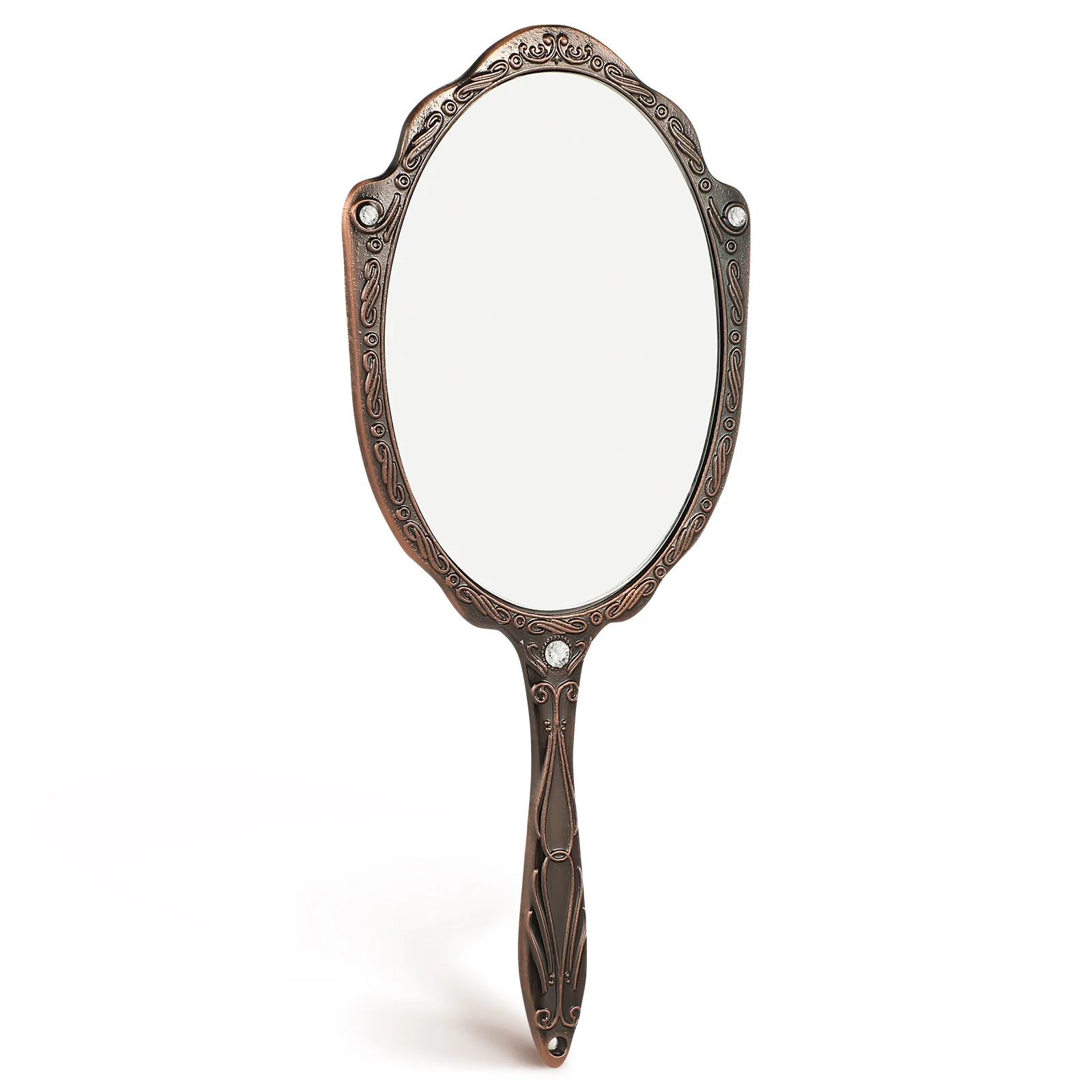 

Portable Hand Mirror Held Mirrors with Handle Vintage Small Style Compact for Clear Crisp Elegant Handheld
