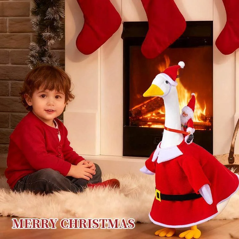 

Christmas Doorstep Goose Clothes Pet Holiday Outfit Set Cross-Border Festive Pet Clothing Cap Ensemble Autumn Seven-Quarter S...