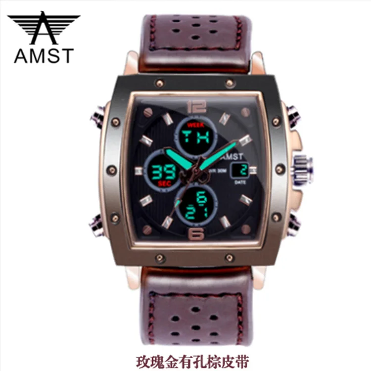 AMST smart sports watch genuine cross-border hot-selling multi-function alarm clock chronograph waterproof electronic watch