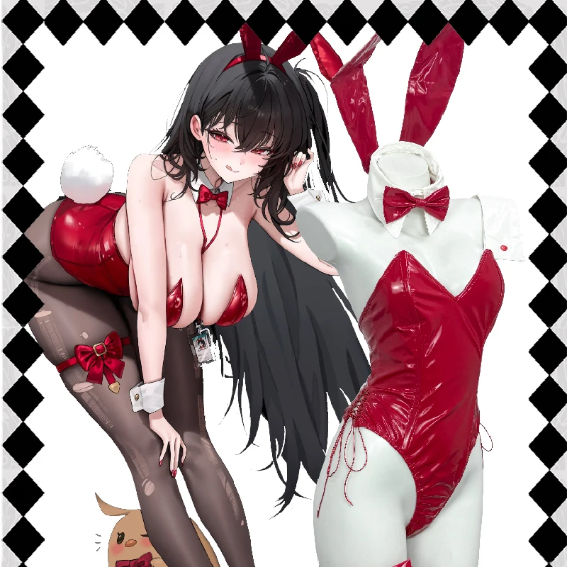 

Game Azur Lane Taihou Cosplay Costume L2D IJN Taihou Swimsuit Cosplay Red Bikini Set Taihou Bunny Suit Summer Swimwear