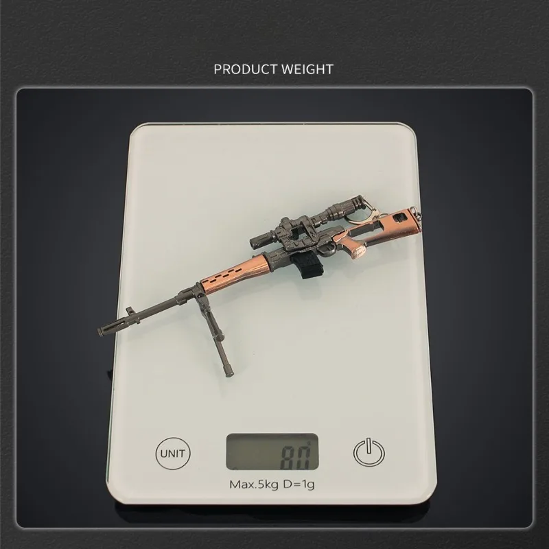 Game for Peace Anime Peripherals Svd Model Alloy Crafts Weapons Ornament Compact Assault Rifle Toy Gun Birthday Gift for Boys